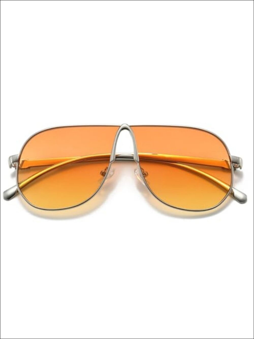 Retro 70s Aviator Sunglasses Oversized Square Full Metal Frame UV400